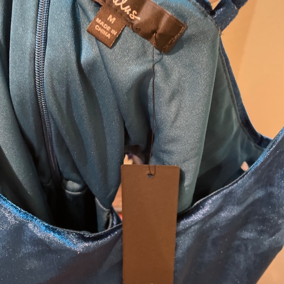 NWT Lulus teal blue bodycon dress - Picture 3 of 3